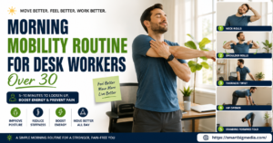 Morning mobility routine for desk workers