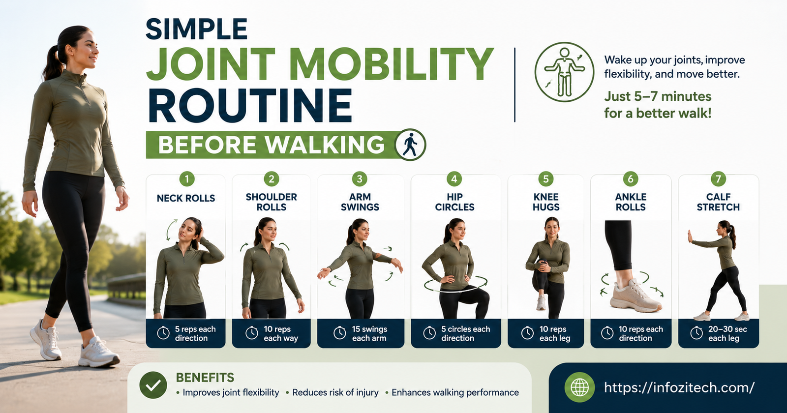 Implement Joint Mobility Routine Before Walking