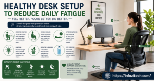Healthy desk habits for reduced fatigue