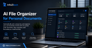 AI document organizer interface mockup
