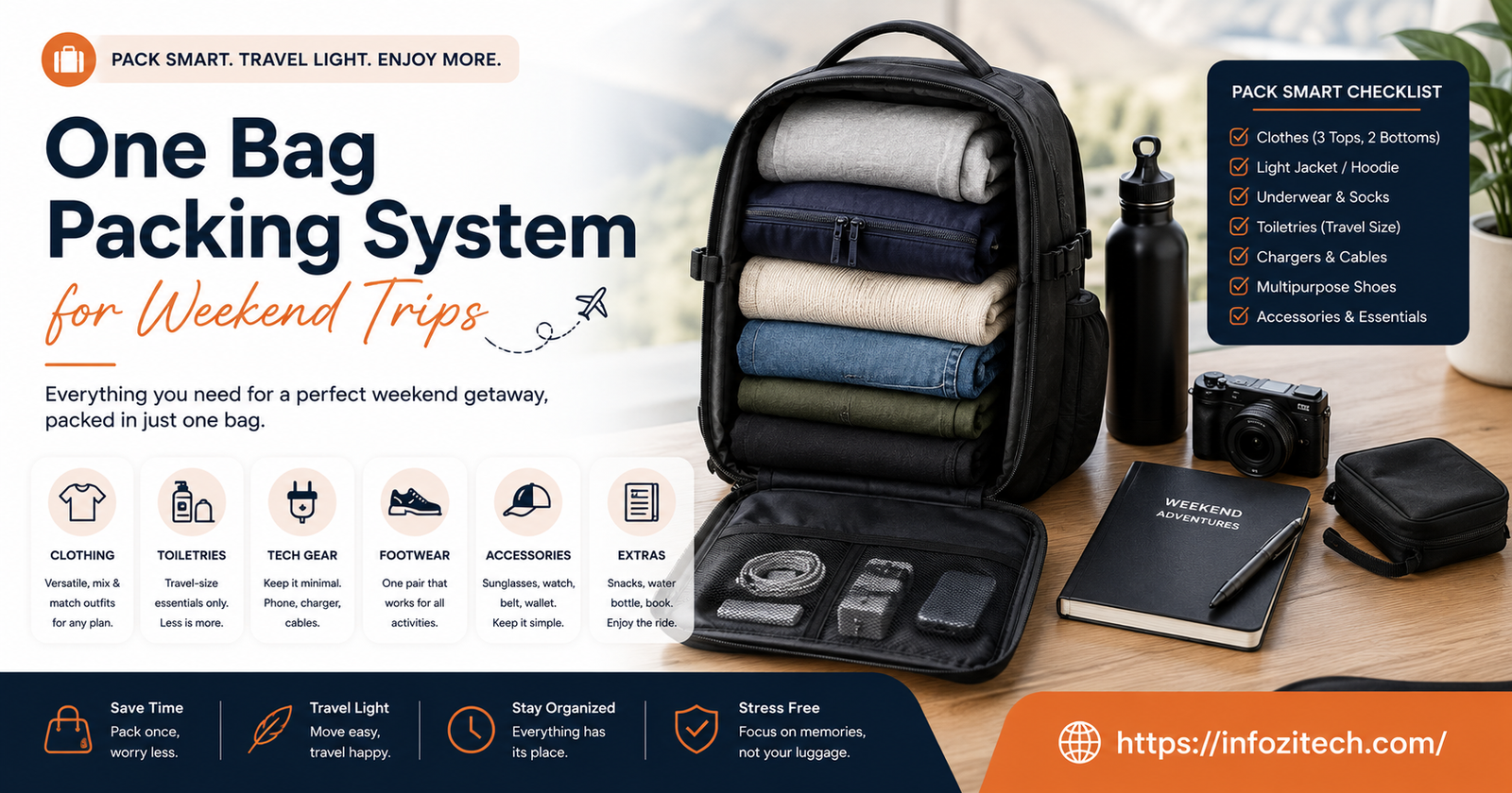 Pack smart for the perfect weekend
