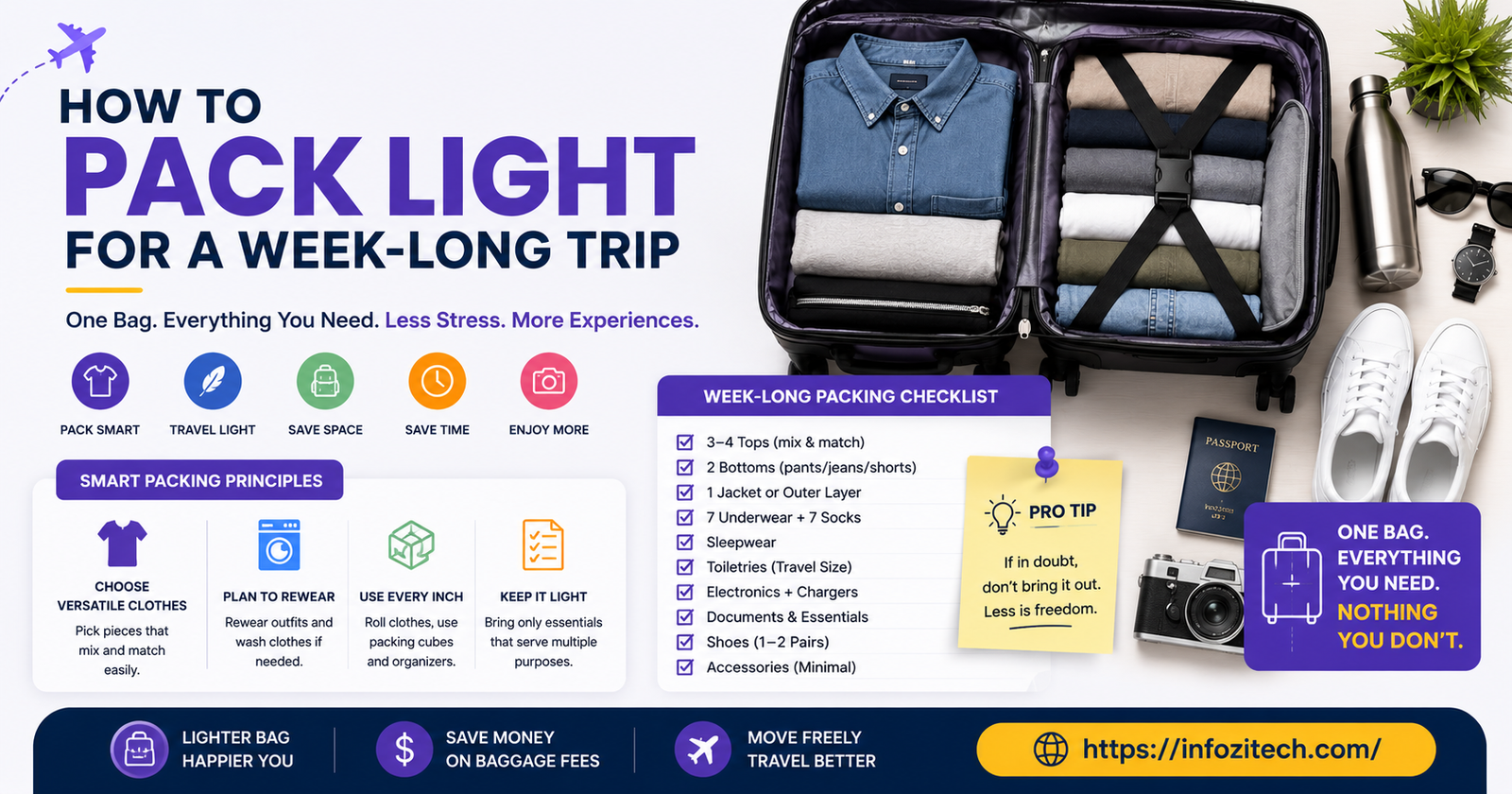 Pack light, travel smart guide