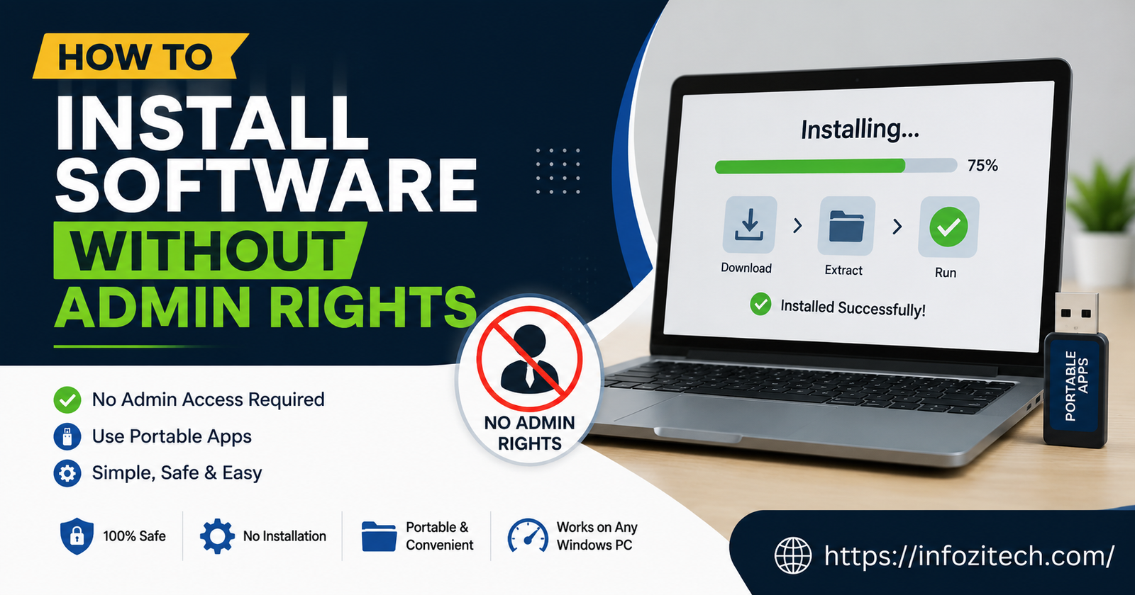 How to install software without admin rights