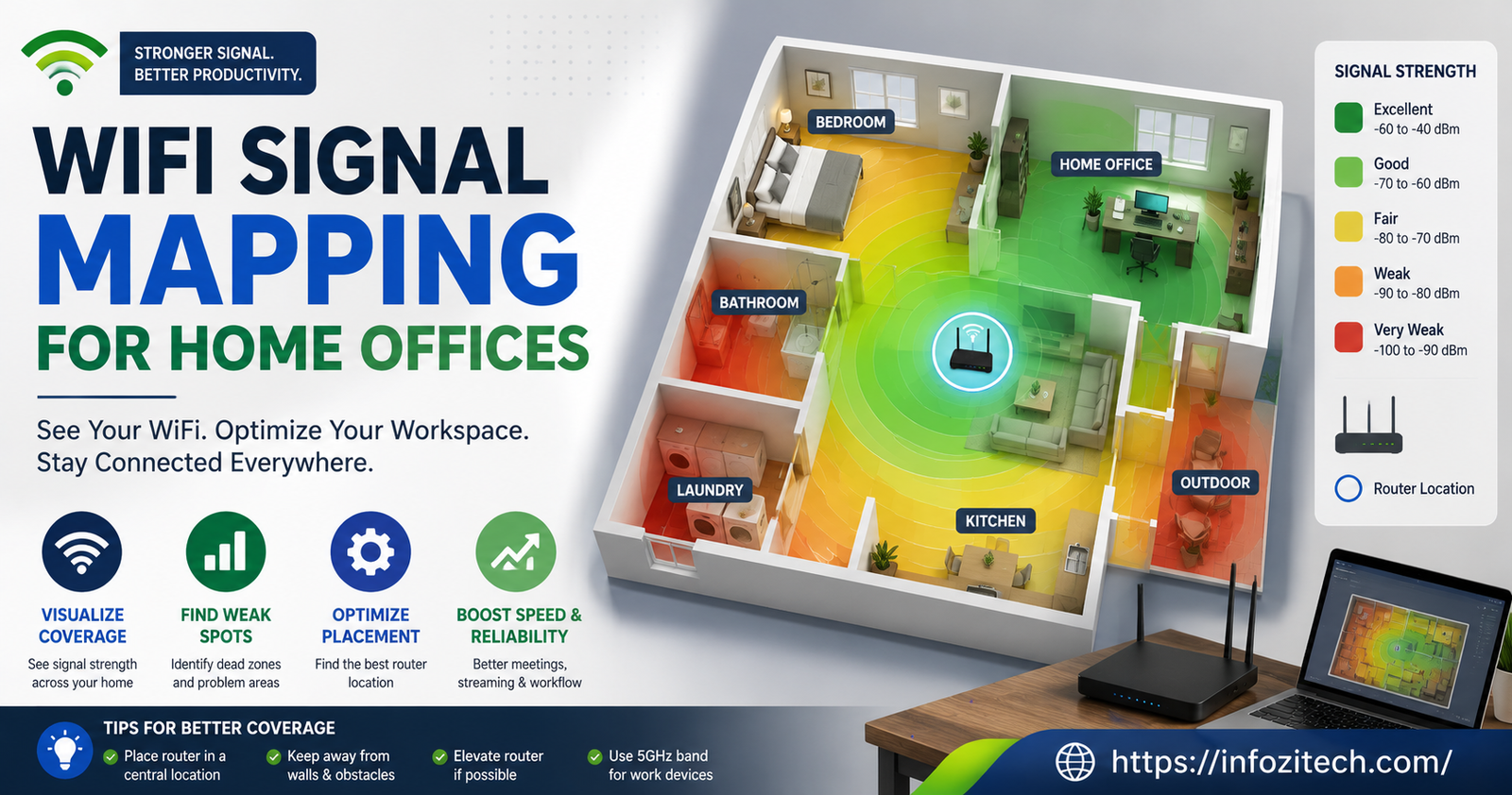 WiFi Signal Mapping for Home Offices