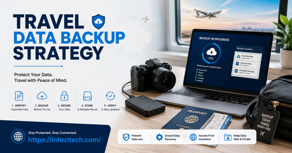 Travel Data Backup Strategy Infographic